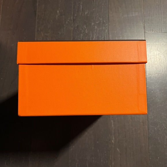 Hermes medium shoe empty box case decoration storage orange - Picture 4 of 11